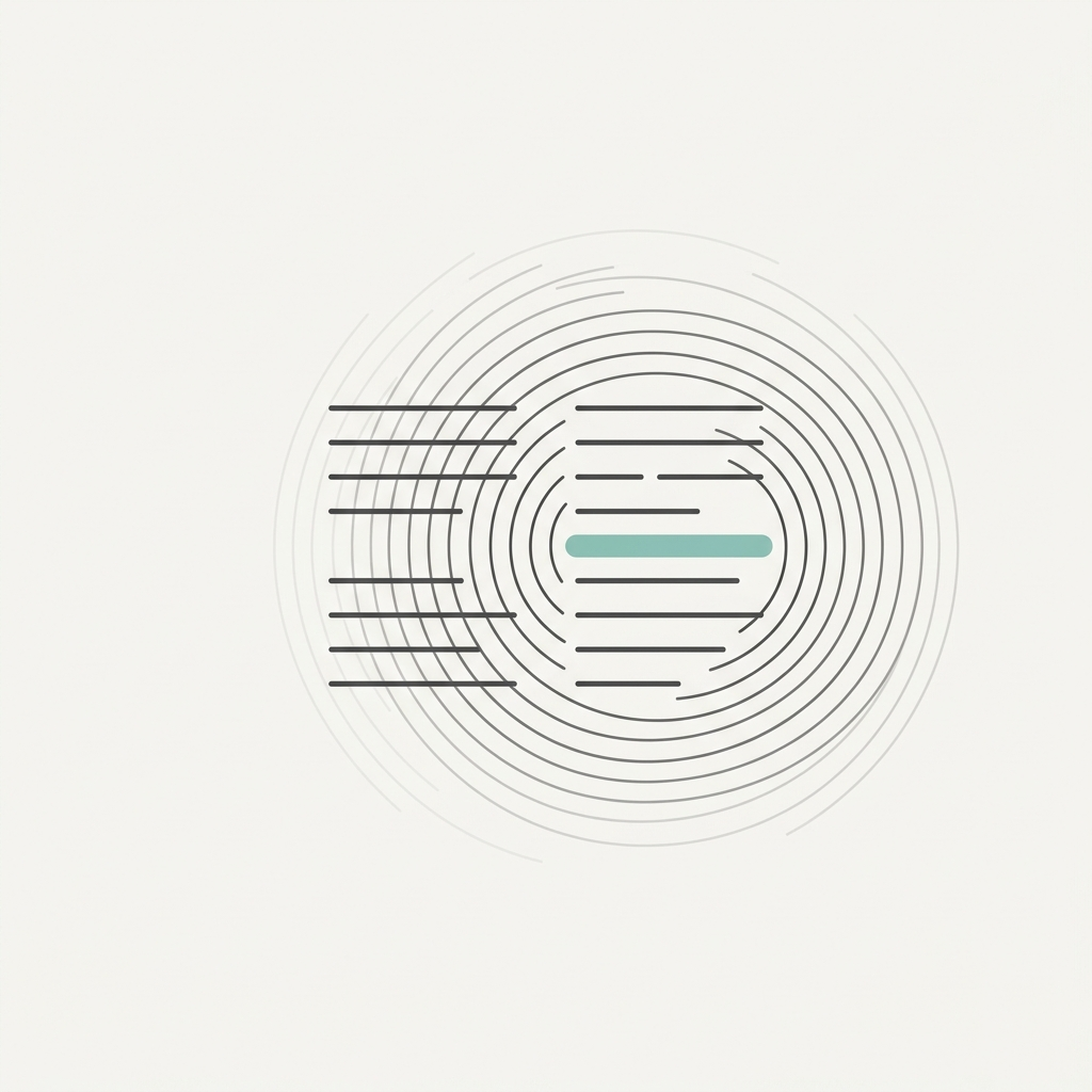 A changed line in a prompt with ripples showing how far its meaning spreads